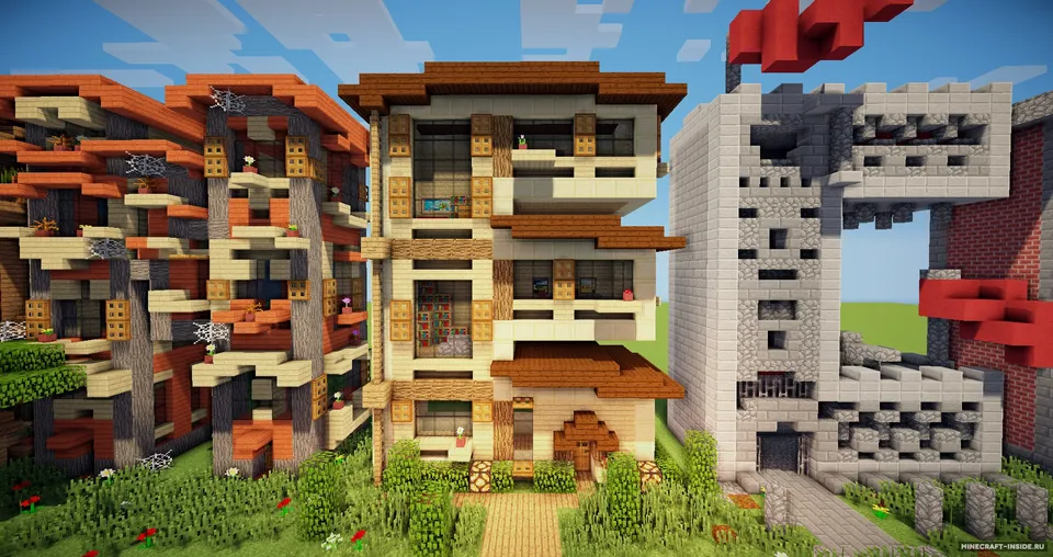 Minecraft Letter Frame Houses — Minecraft xarita, rasm 4