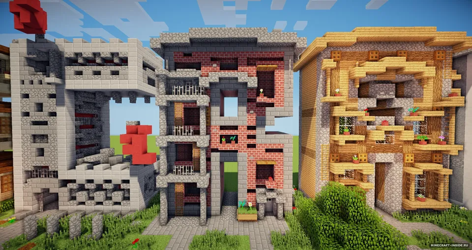 Minecraft Letter Frame Houses — Minecraft xarita, rasm 5