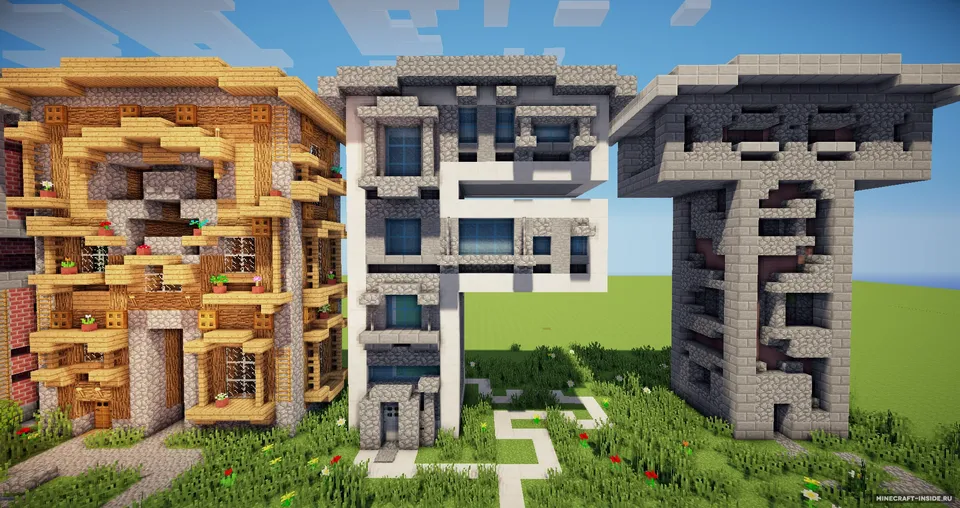 Minecraft Letter Frame Houses — Minecraft xarita, rasm 6