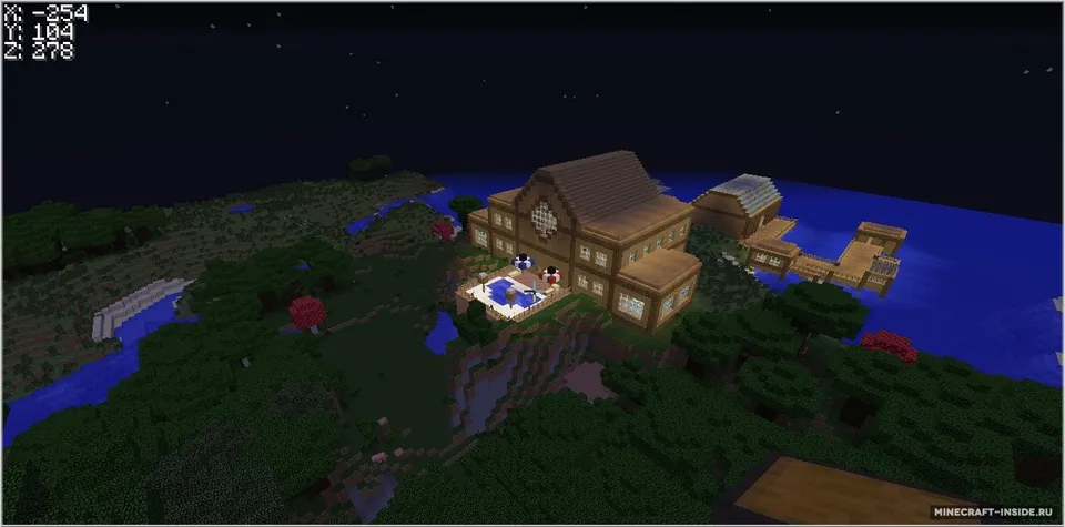 Epic Wooden Mansion and Pool — Minecraft xarita, rasm 2