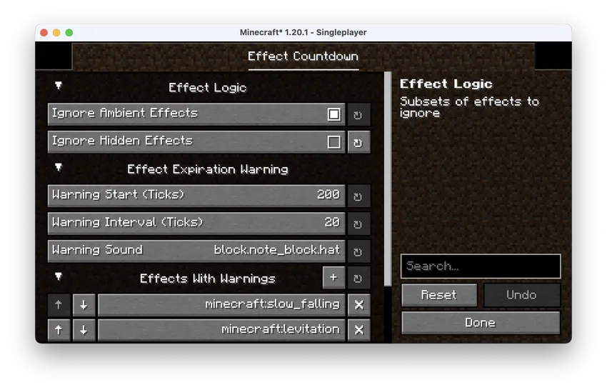 Effect Countdown — Minecraft mod, rasm 2