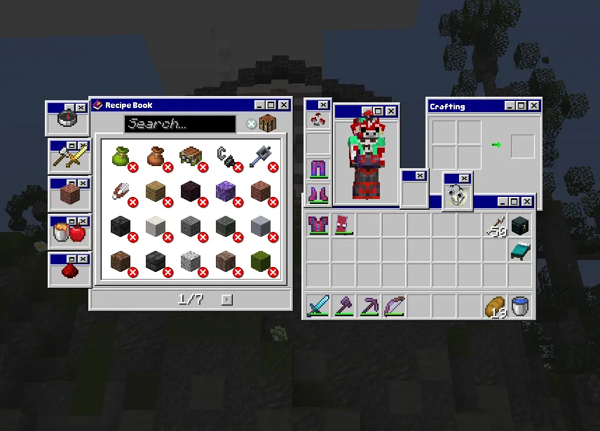 Windows 95 Inventory — Minecraft resurs pak, rasm 2