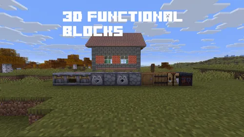 3D Functional Blocks — Minecraft resurs pak, rasm 1