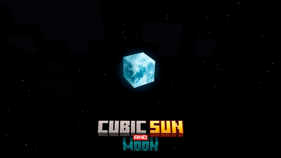 Cubic Sun and Moon (Cubic Stars) — Minecraft resurs pak, rasm 3