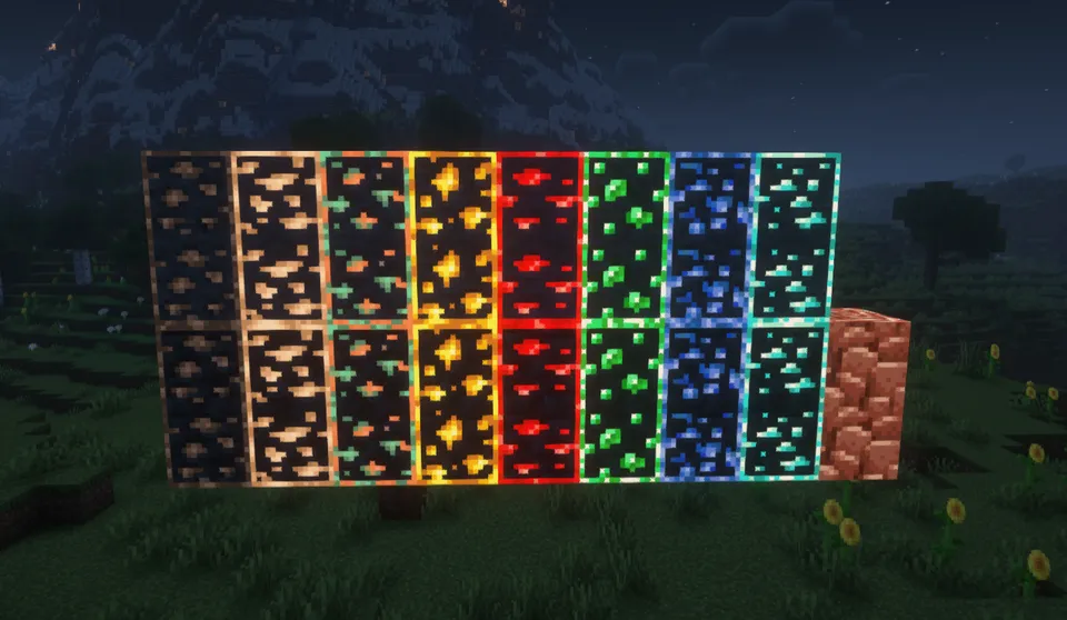 Porloq ruda — Minecraft resurs pak, rasm 5
