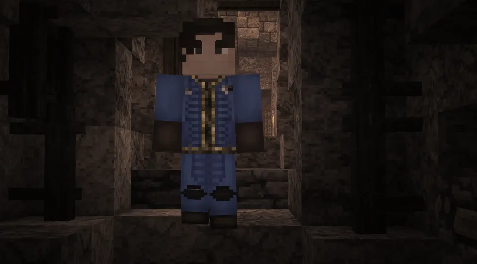 Fallout'dan Vault-Tec boshpanasi kombinezoni — Minecraft resurs pak, rasm 2