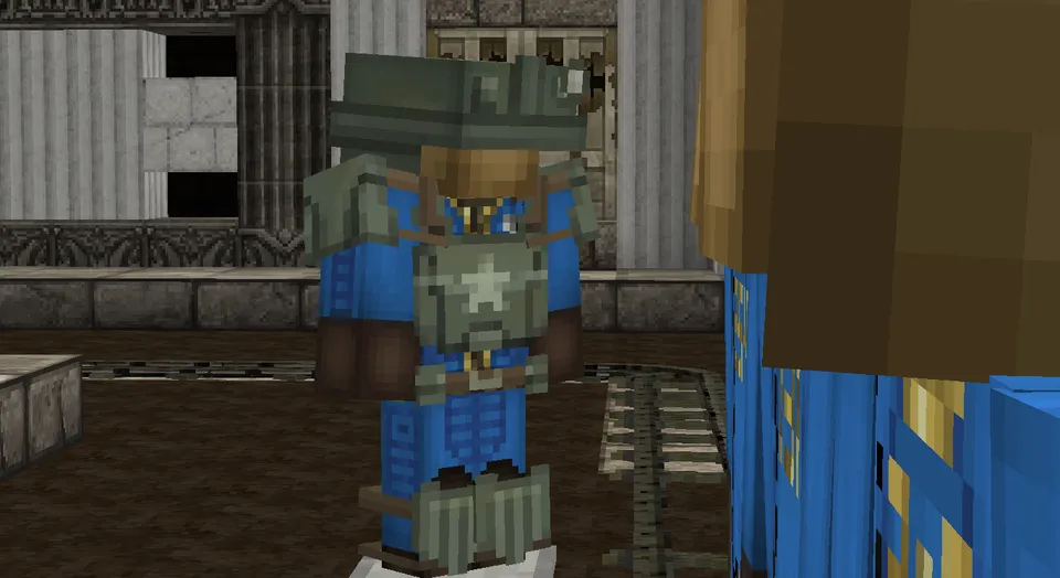 Fallout'dan Vault-Tec boshpanasi kombinezoni — Minecraft resurs pak, rasm 6