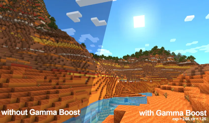 Gamma Boost — Minecraft resurs pak, rasm 3