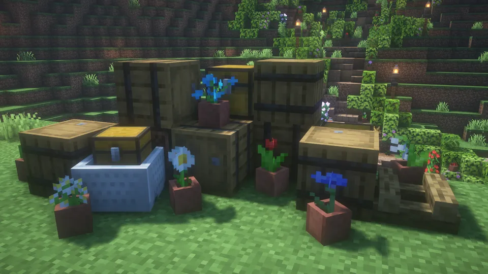 Randomly Rotating Flower Pots — Minecraft resurs pak, rasm 2