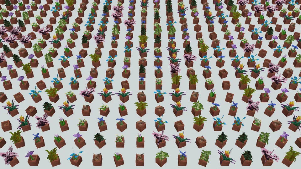Randomly Rotating Flower Pots — Minecraft resurs pak, rasm 5