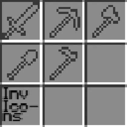 InventoryIcons — Minecraft resurs pak, rasm 1