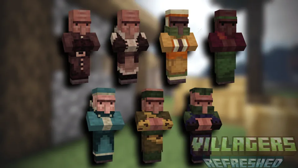 Villagers Refreshed — Minecraft resurs pak, rasm 2