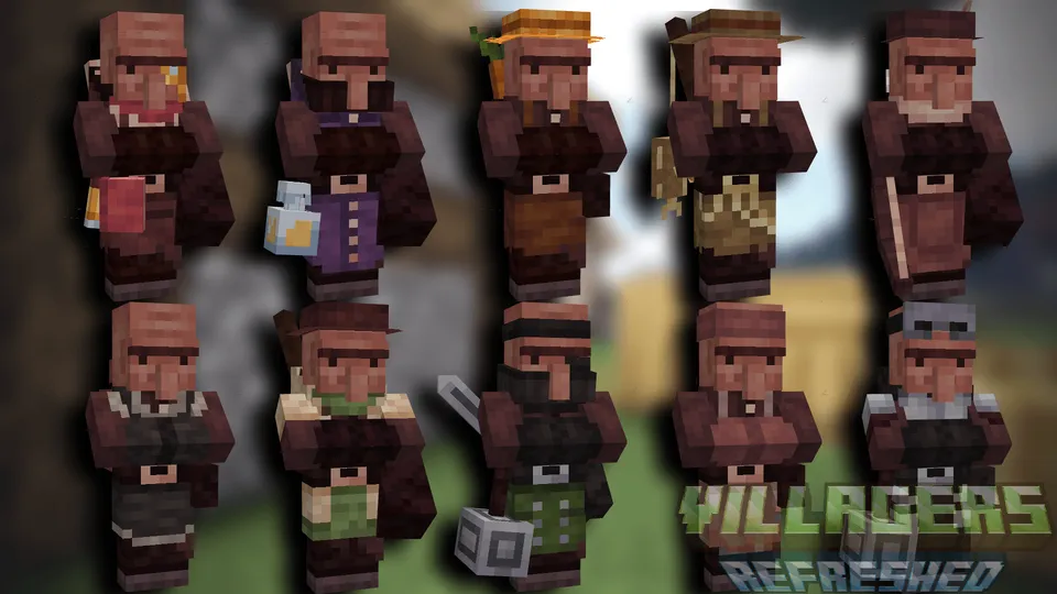 Villagers Refreshed — Minecraft resurs pak, rasm 3