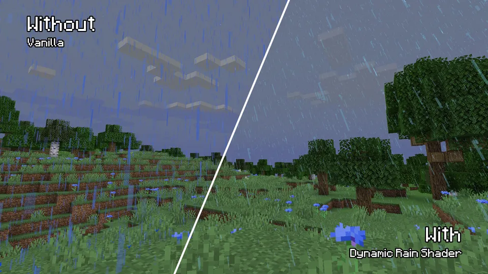 Dynamic Rain Shader — Minecraft resurs pak, rasm 2