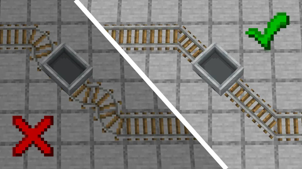 Diagonal Perfect Rails 3D — Minecraft resurs pak, rasm 2
