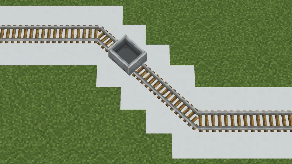 Diagonal Perfect Rails 3D — Minecraft resurs pak, rasm 3