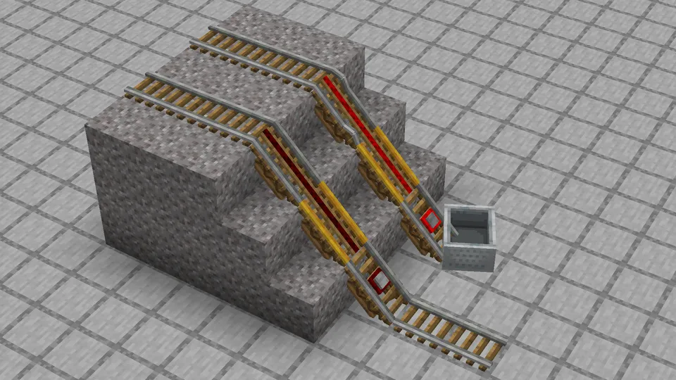Diagonal Perfect Rails 3D — Minecraft resurs pak, rasm 6