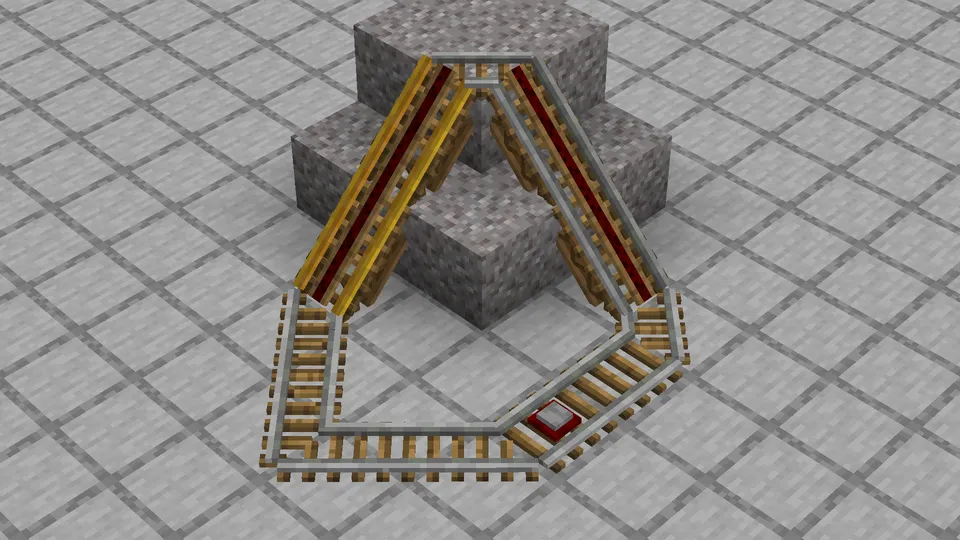 Diagonal Perfect Rails 3D — Minecraft resurs pak, rasm 7