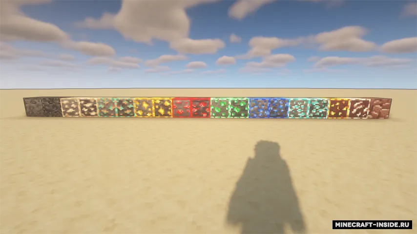 Outlines of luminous ores — Minecraft resurs pak, rasm 3