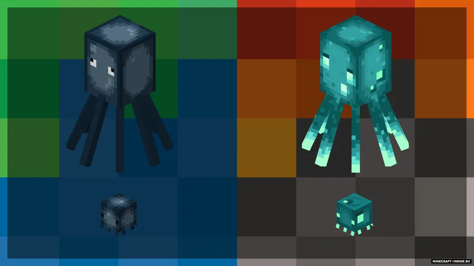 Baby Squids (Earthly Dungeon Squids) — Minecraft resurs pak, rasm 2