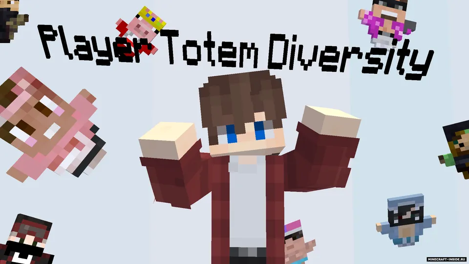 Player Totem Diversity — Minecraft resurs pak, rasm 2