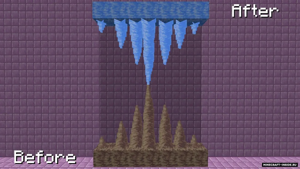 Dripstone Into Icicles — Minecraft resurs pak, rasm 3