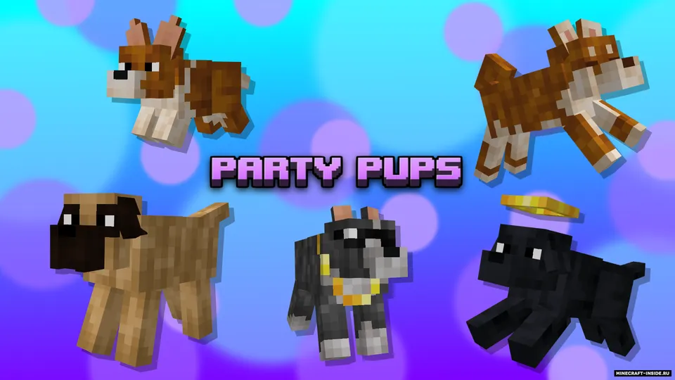 Party Pups — Minecraft resurs pak, rasm 2