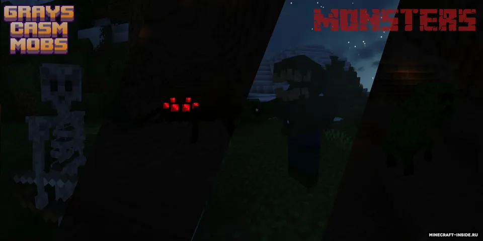 Gray's Mob Overhaul (CASM Mobs) — Minecraft resurs pak, rasm 4