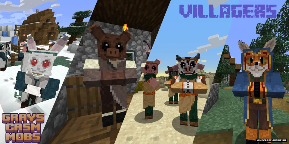 Gray's Mob Overhaul (CASM Mobs) — Minecraft resurs pak, rasm 6