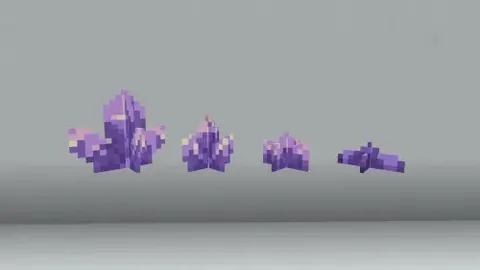 Amethysts in 3d