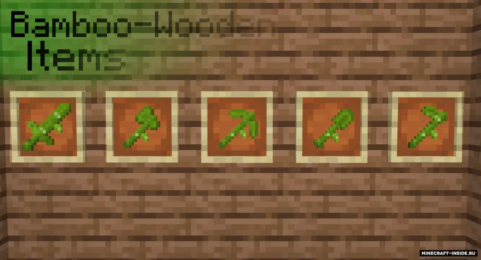 Bamboo-Wooden Items — Minecraft resurs pak, rasm 2