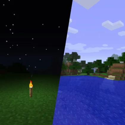 Old Lighting & Old Water — Minecraft resurs pak, rasm 1