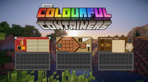 Colourful Containers Dark Mode GUI — Minecraft resurs pak, rasm 1