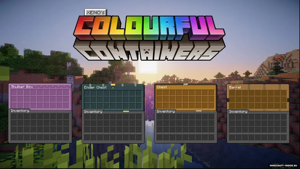 Colourful Containers Dark Mode GUI — Minecraft resurs pak, rasm 2