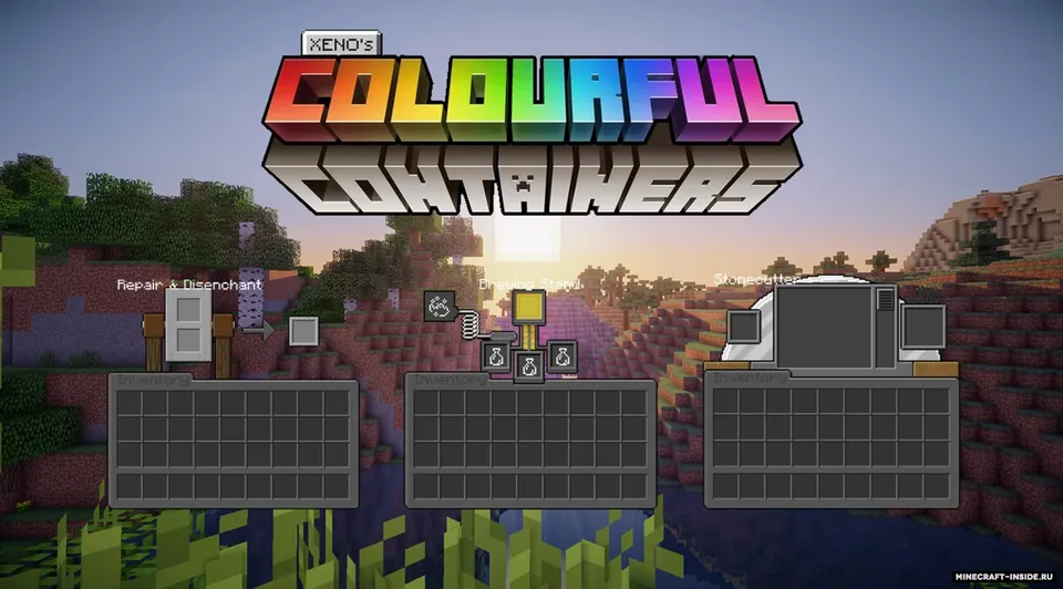 Colourful Containers Dark Mode GUI — Minecraft resurs pak, rasm 4
