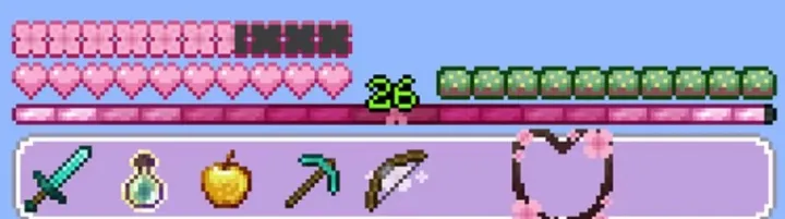 Sakura Hotbar — Minecraft resurs pak, rasm 2