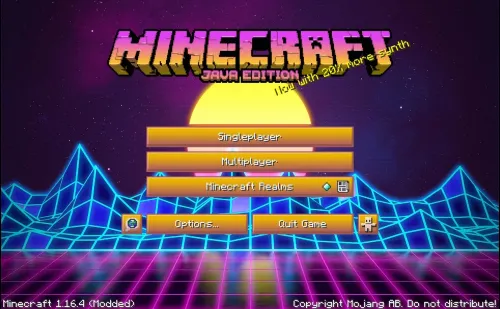 Synthwave — Minecraft resurs pak, rasm 1