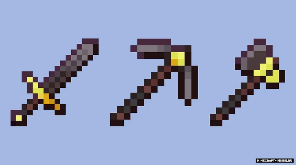 Gold-Gilded Netherite — Minecraft resurs pak, rasm 2