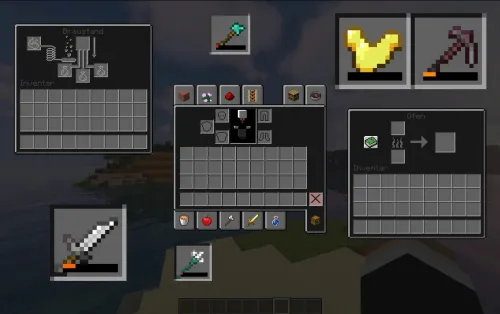 Dark GUI + Default enhanced — Minecraft resurs pak, rasm 1