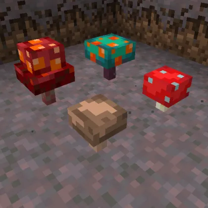 Three Dimensional Mushrooms — Minecraft resurs pak, rasm 1