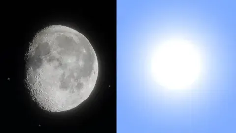 Hyper realistic Sun and Moon