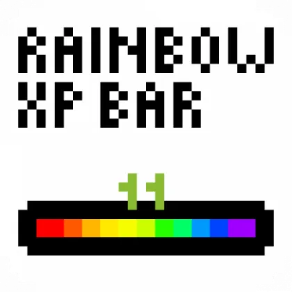 Rainbow XP Bar and Ping — Minecraft resurs pak, rasm 1