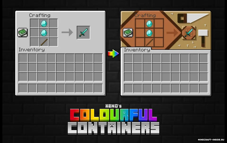 Colourful Containers GUI — Minecraft resurs pak, rasm 2
