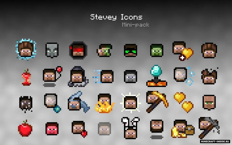 Stevey/Alex Icons — Minecraft resurs pak, rasm 3