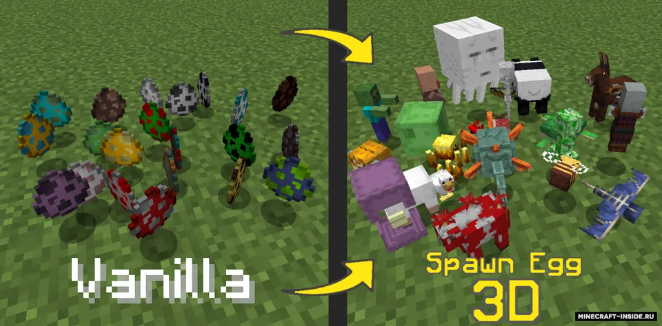 Spawn Egg 3D — Minecraft resurs pak, rasm 8