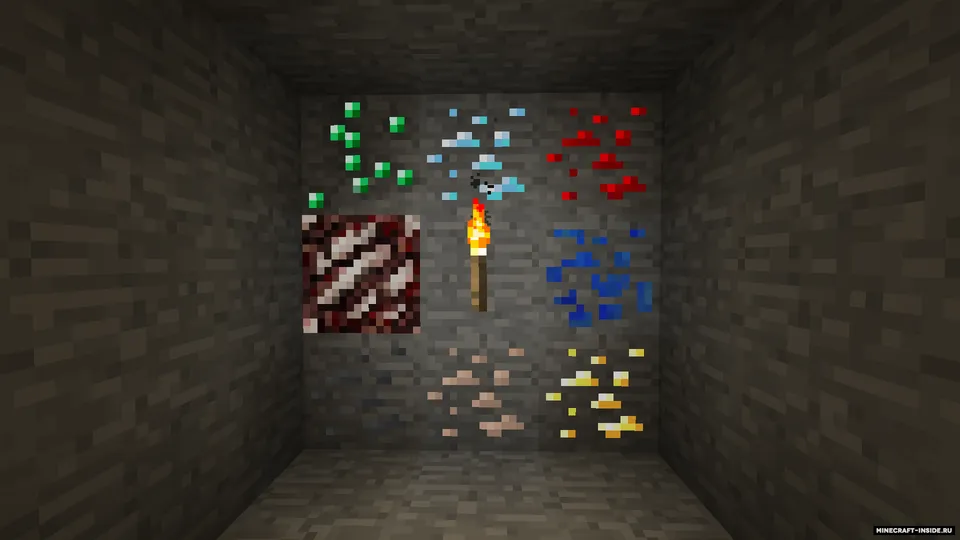Glowing Ores — Minecraft resurs pak, rasm 3