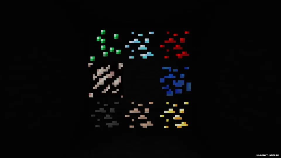 Glowing Ores — Minecraft resurs pak, rasm 5