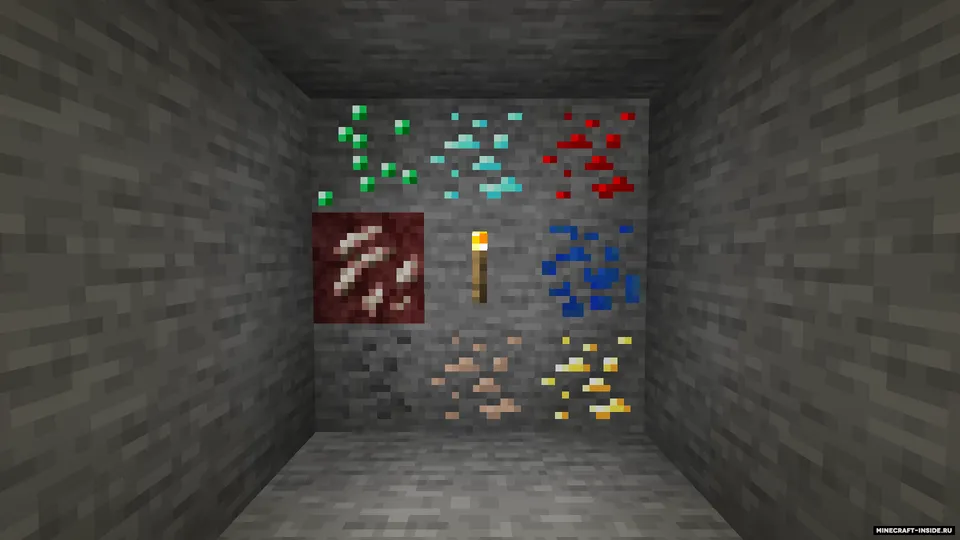 Glowing Ores — Minecraft resurs pak, rasm 7