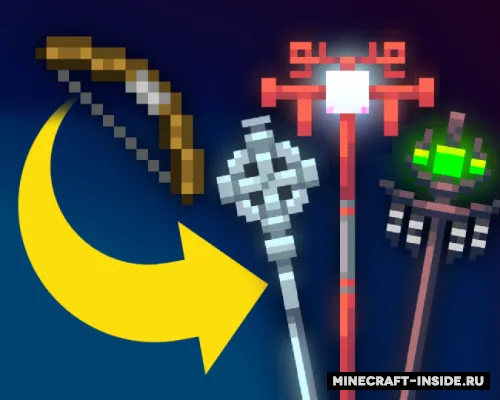 Turn bows into magic staves — Minecraft resurs pak, rasm 1