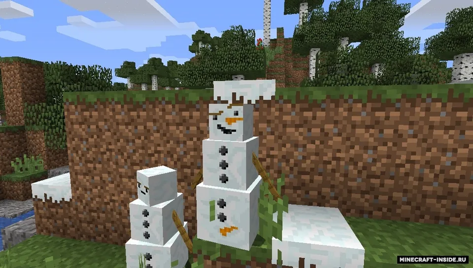 Random Snow Golem Faces — Minecraft resurs pak, rasm 5